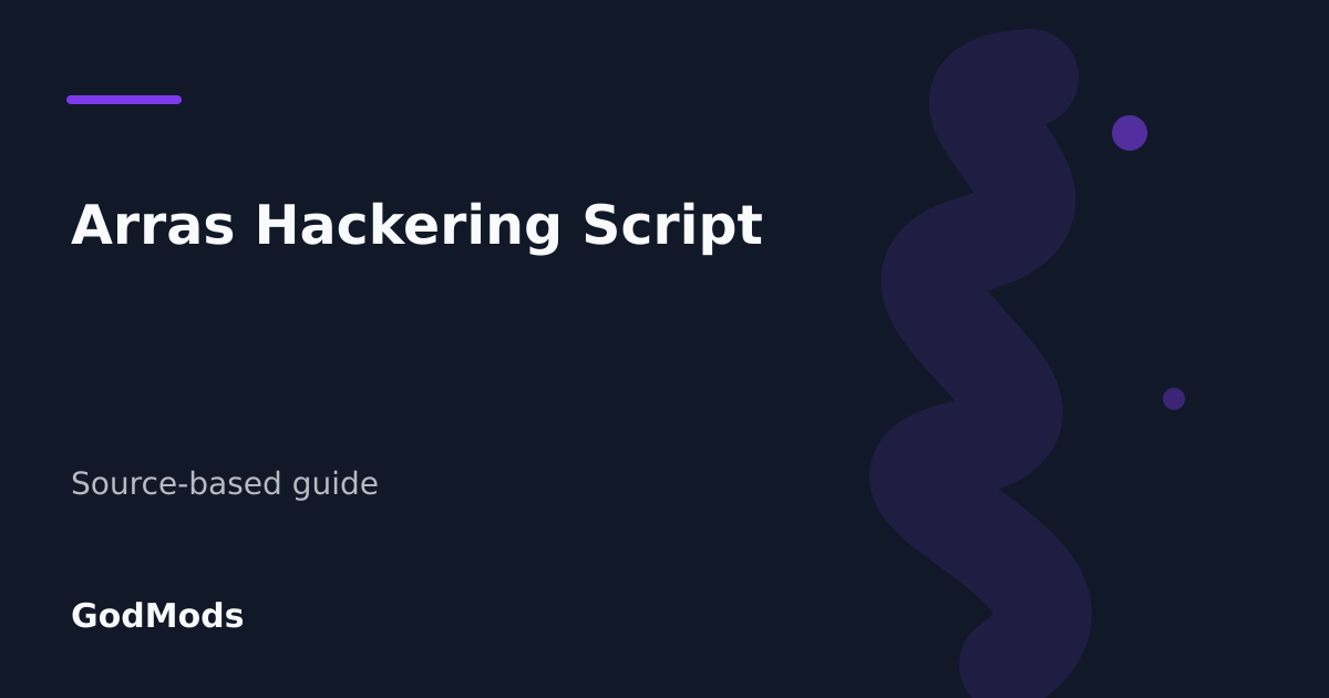 Editorial cover for Arras Hackering Script