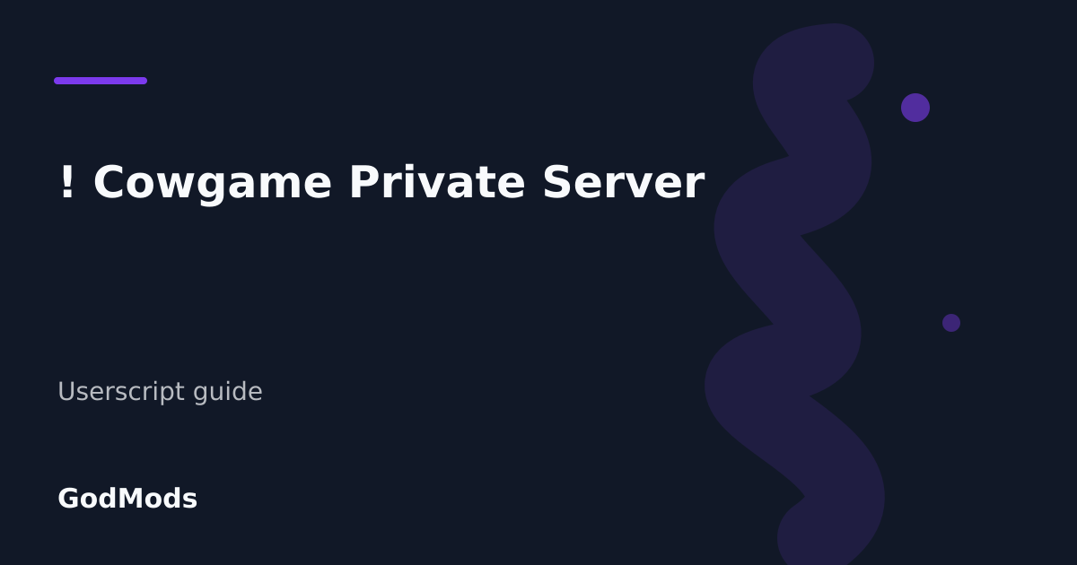Editorial cover for ! Cowgame Private Server