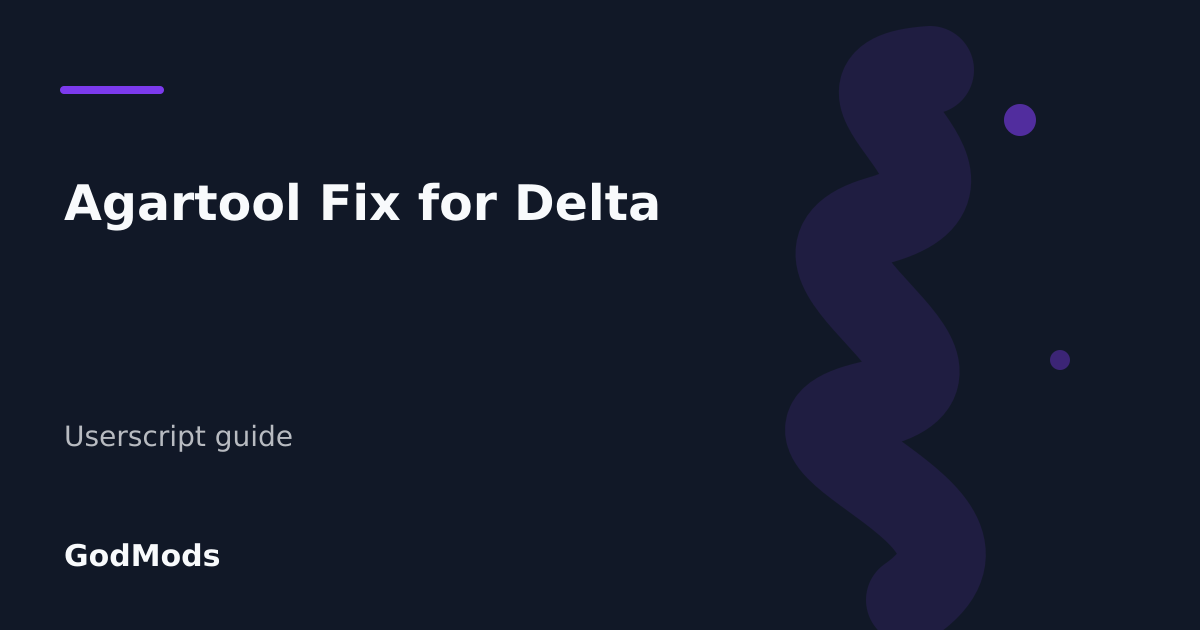 Editorial cover for Agartool Fix for Delta