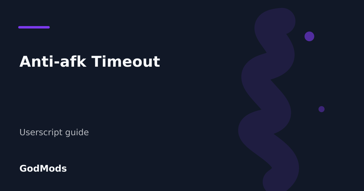 Editorial cover for Anti-afk Timeout