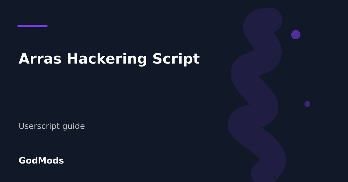 Editorial cover for Arras Hackering Script