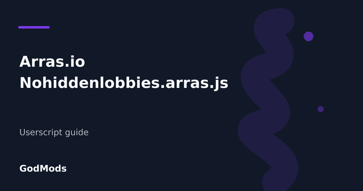 Editorial cover for Arras.io Nohiddenlobbies.arras.js