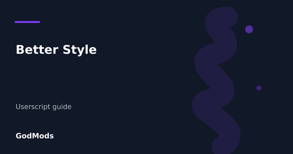 Editorial cover for Better Style