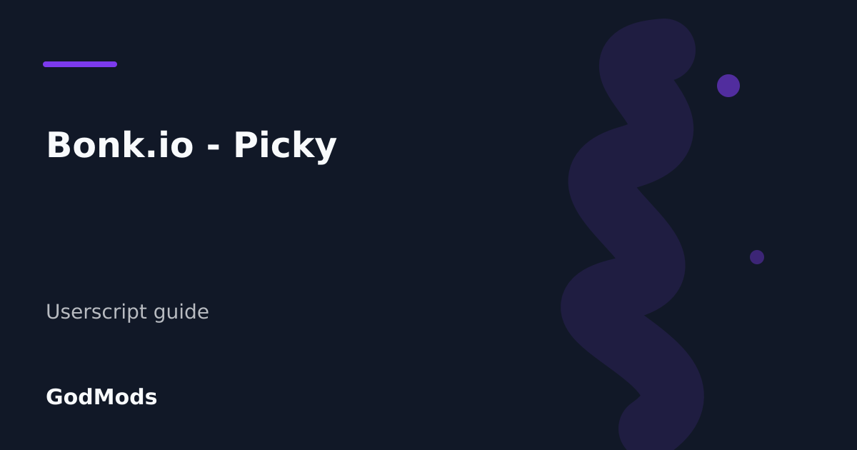 Editorial cover for Bonk.io - Picky