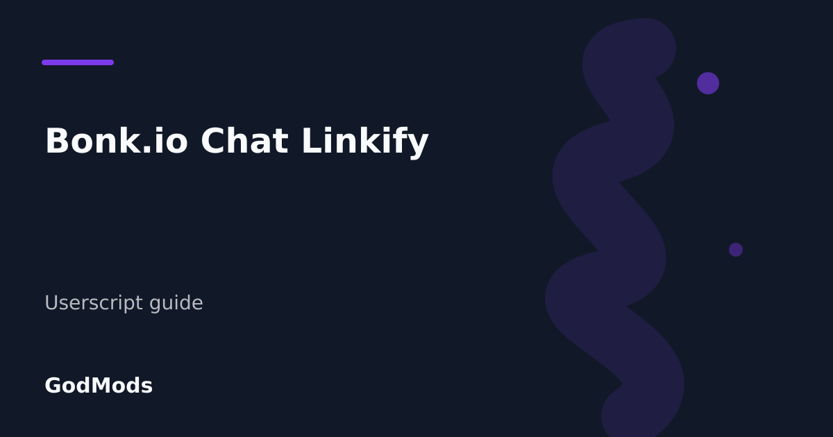 Editorial cover for Bonk.io Chat Linkify