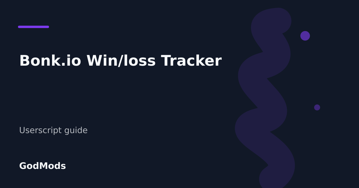 Editorial cover for Bonk.io Win/loss Tracker