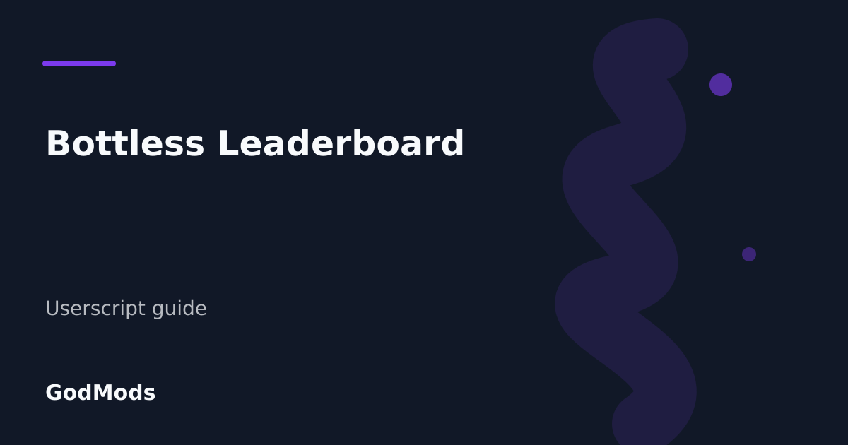 Editorial cover for Bottless Leaderboard