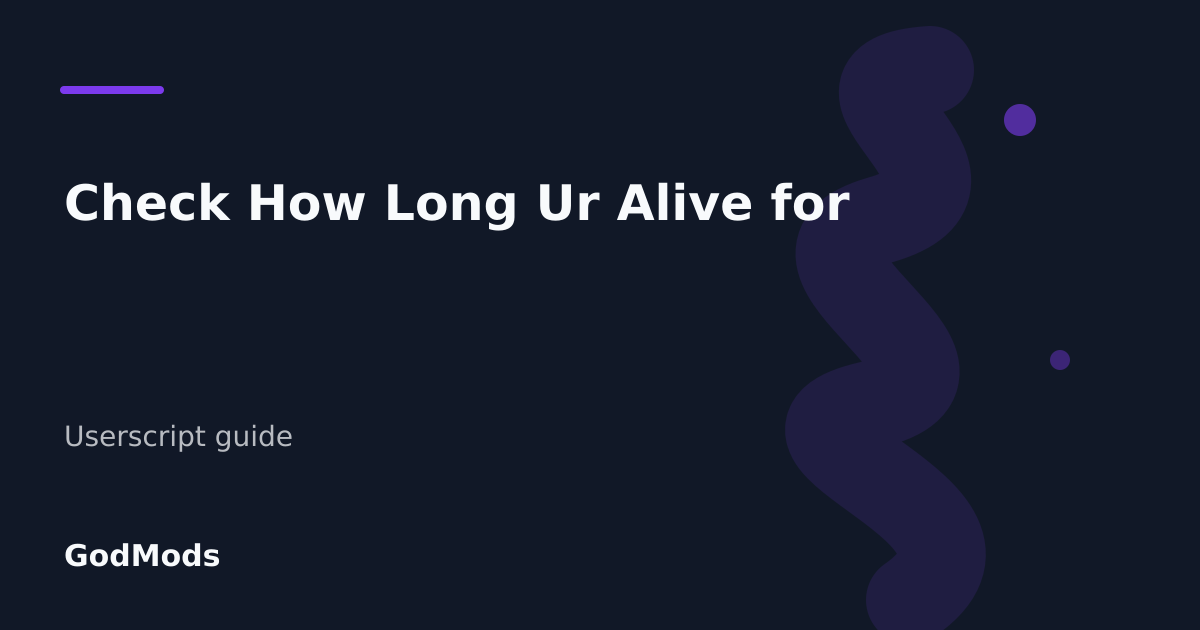 Editorial cover for Check How Long Ur Alive for