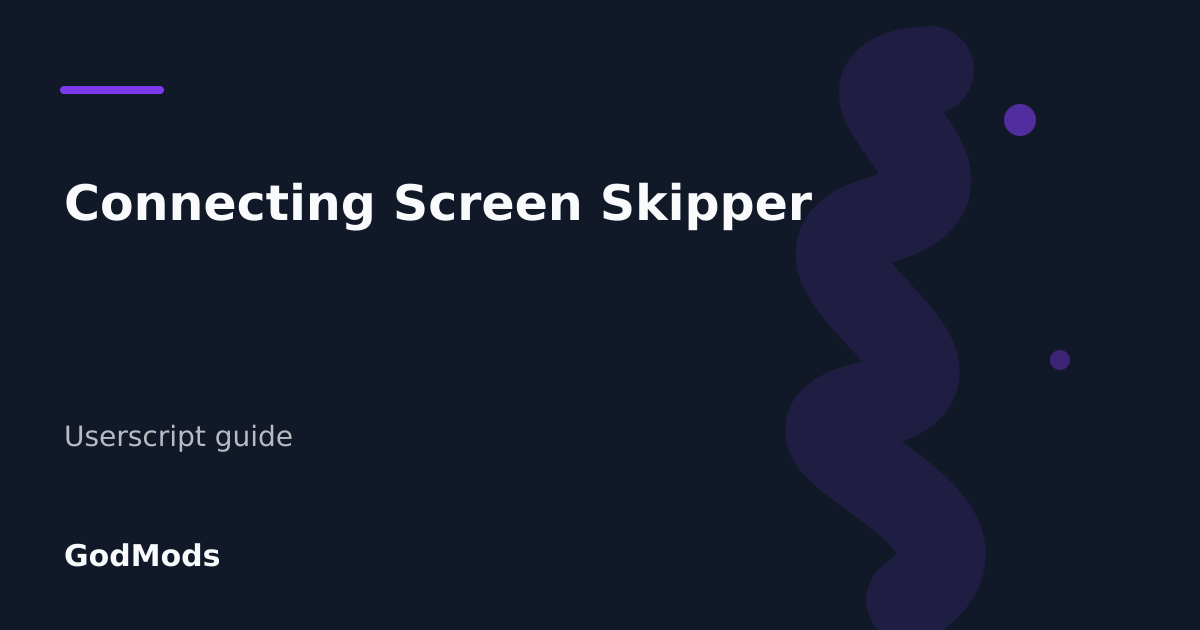 Editorial cover for Connecting Screen Skipper