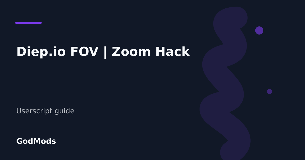 Editorial cover for Diep.io FOV | Zoom Hack