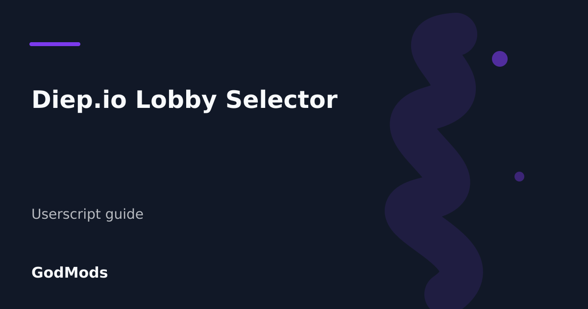 Editorial cover for Diep.io Lobby Selector