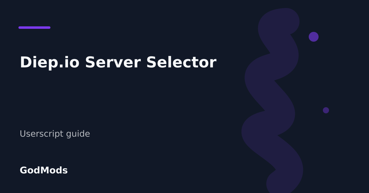 Editorial cover for Diep.io Server Selector