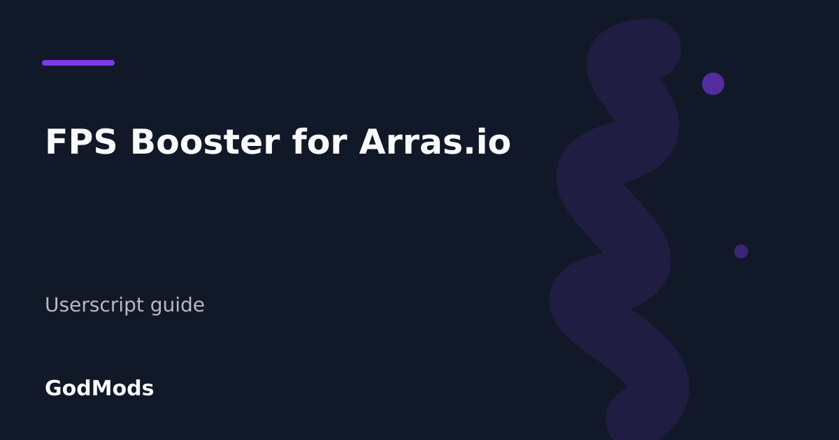 Editorial cover for FPS Booster for Arras.io