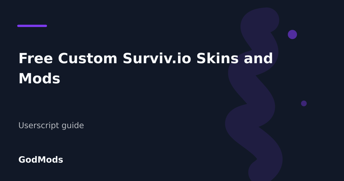 Editorial cover for Free Custom Surviv.io Skins and Mods