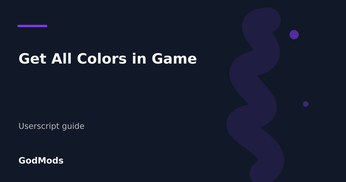 Editorial cover for Get All Colors in Game