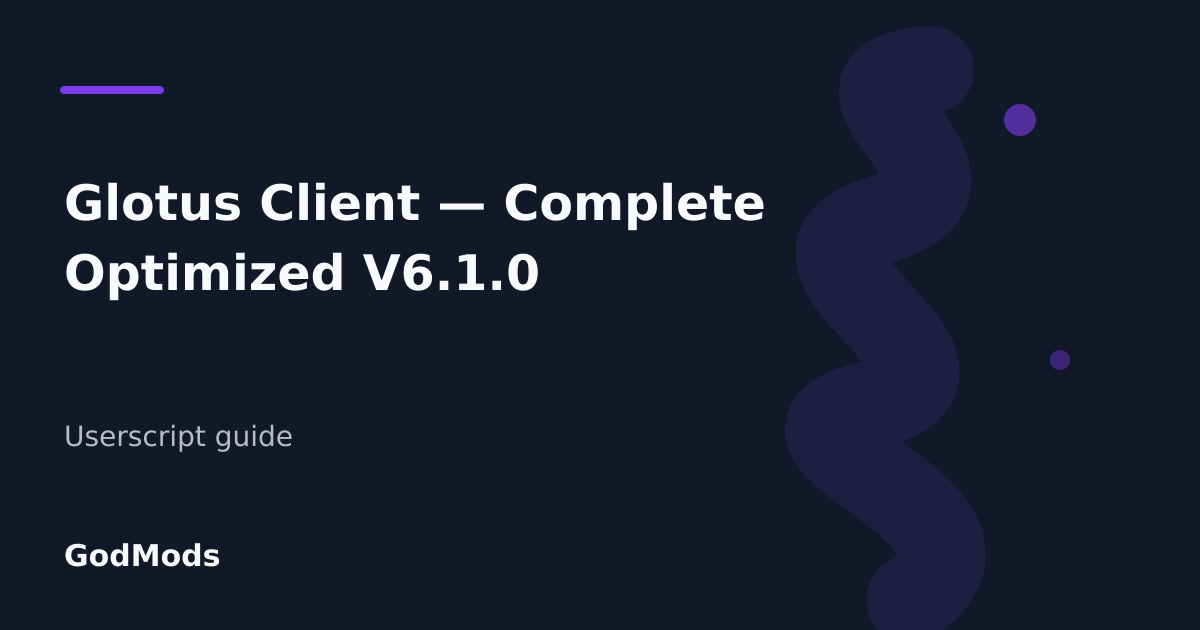 Editorial cover for Glotus Client — Complete Optimized V6.1.0