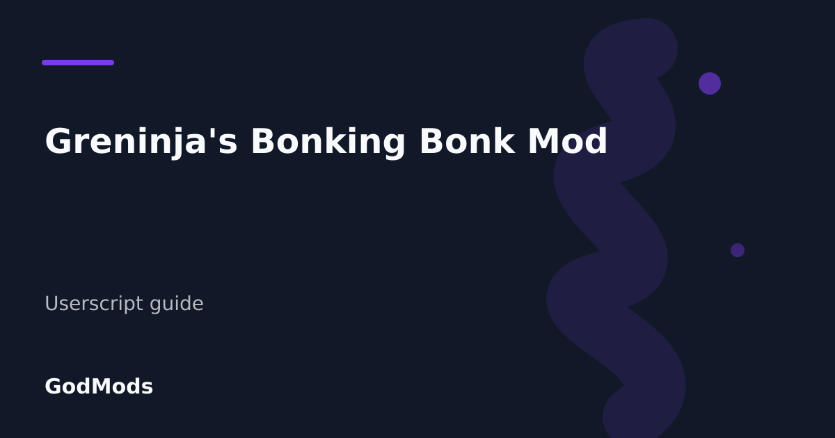 Editorial cover for Greninja's Bonking Bonk Mod