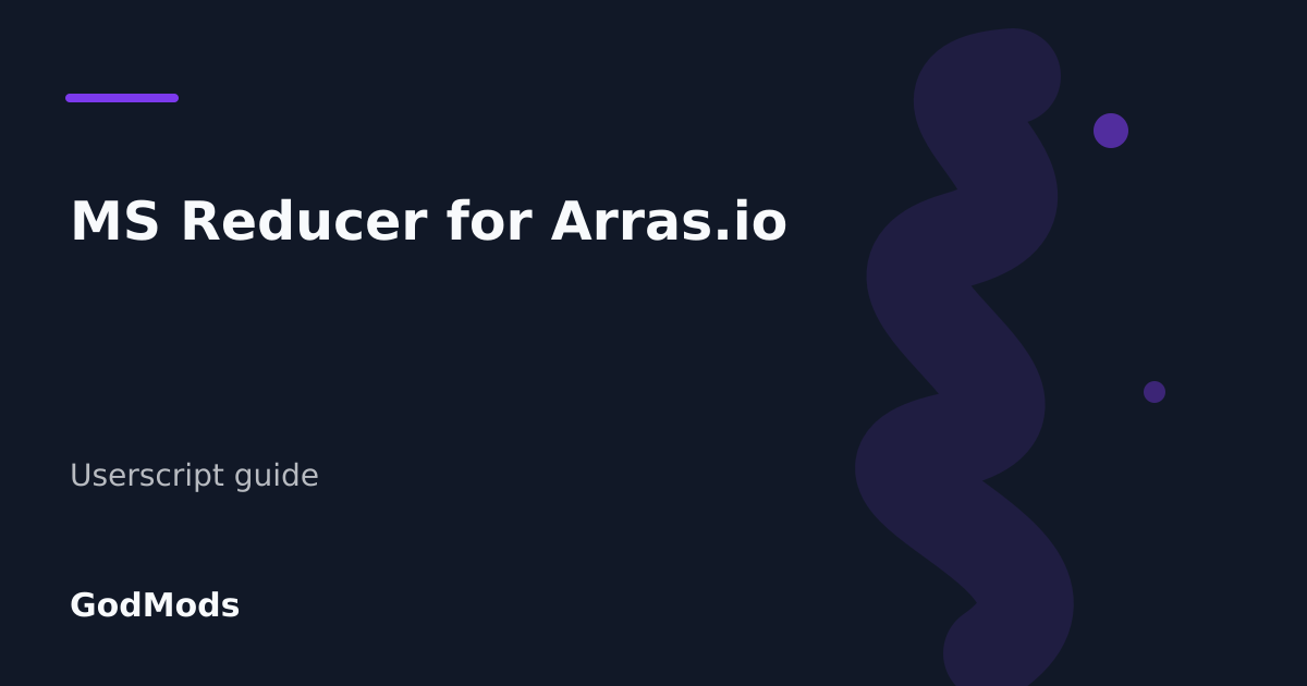 Editorial cover for MS Reducer for Arras.io