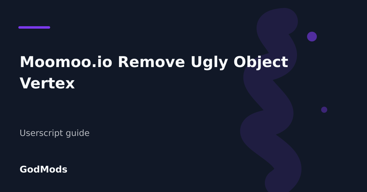 Editorial cover for Moomoo.io Remove Ugly Object Vertex