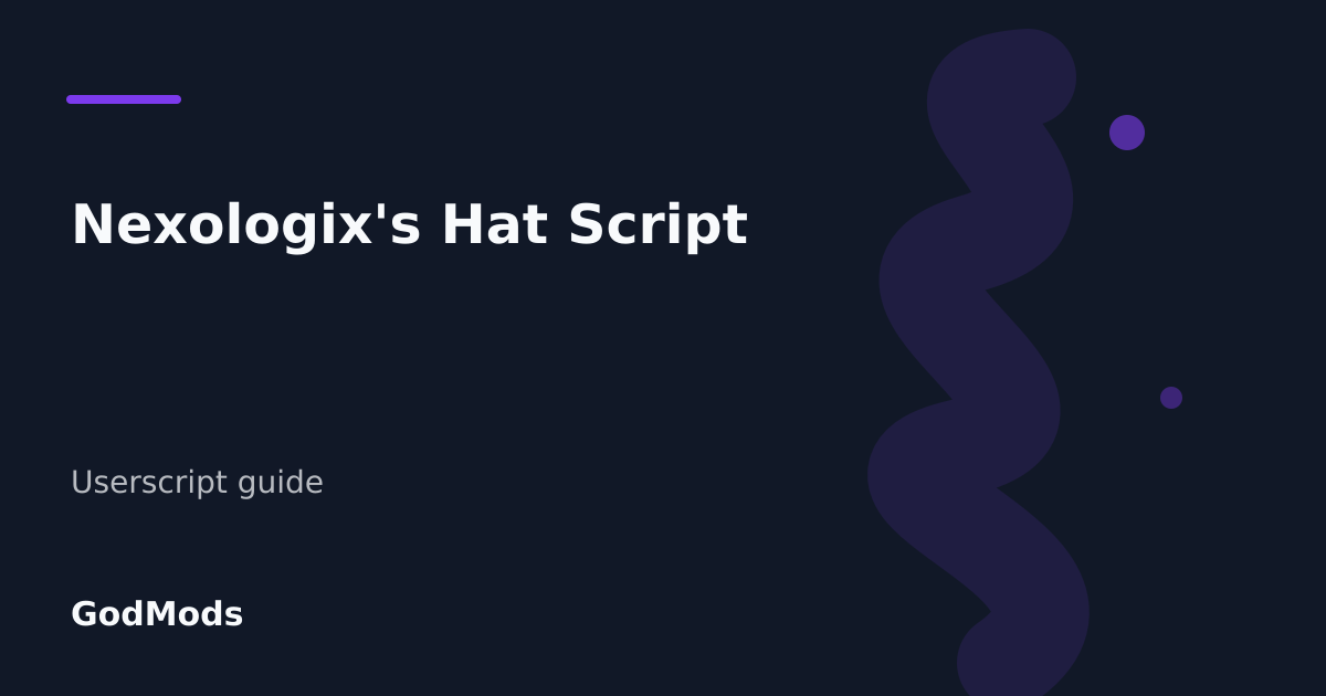 Editorial cover for Nexologix's Hat Script