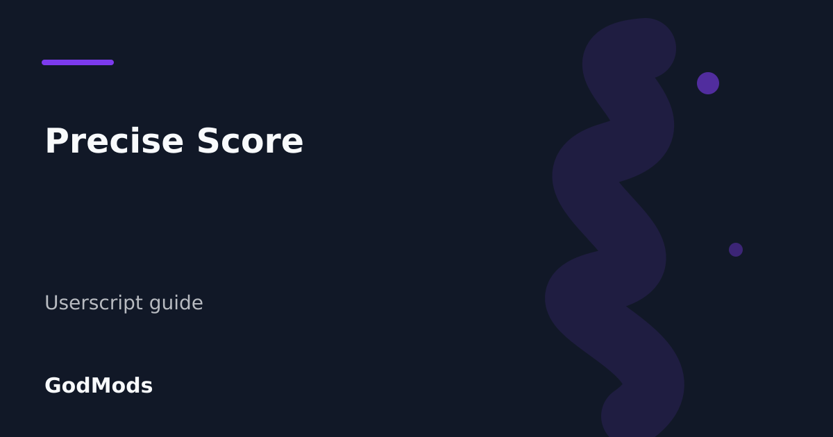 Editorial cover for Precise Score