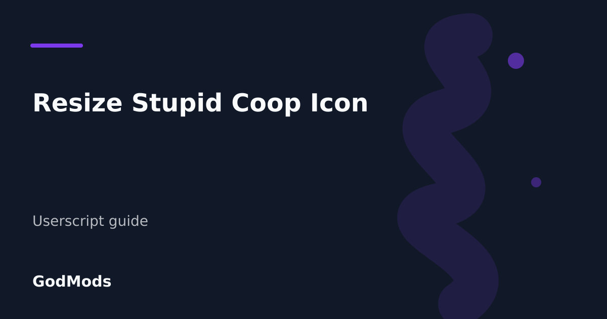 Editorial cover for Resize Stupid Coop Icon