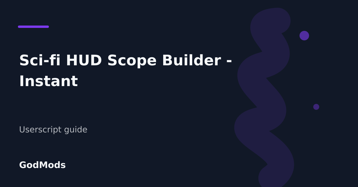 Editorial cover for Sci-fi HUD Scope Builder - Instant