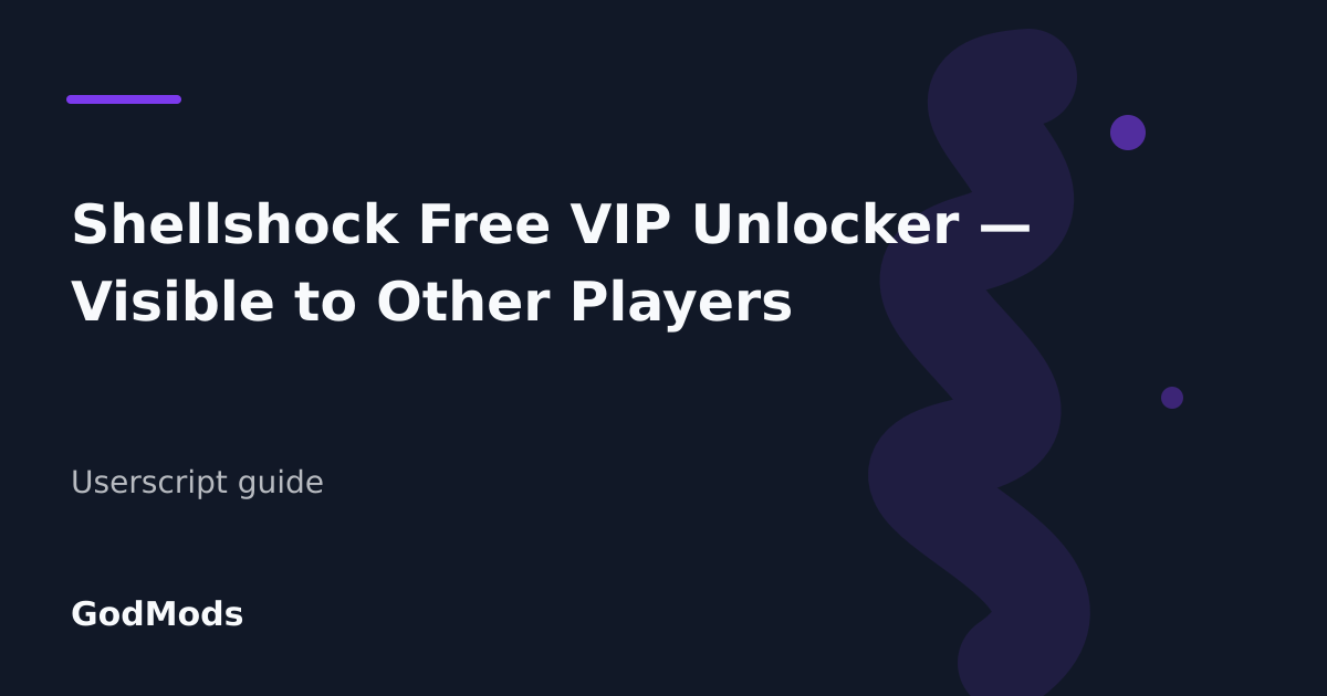 Editorial cover for Shellshock Free VIP Unlocker — Visible to Other Players