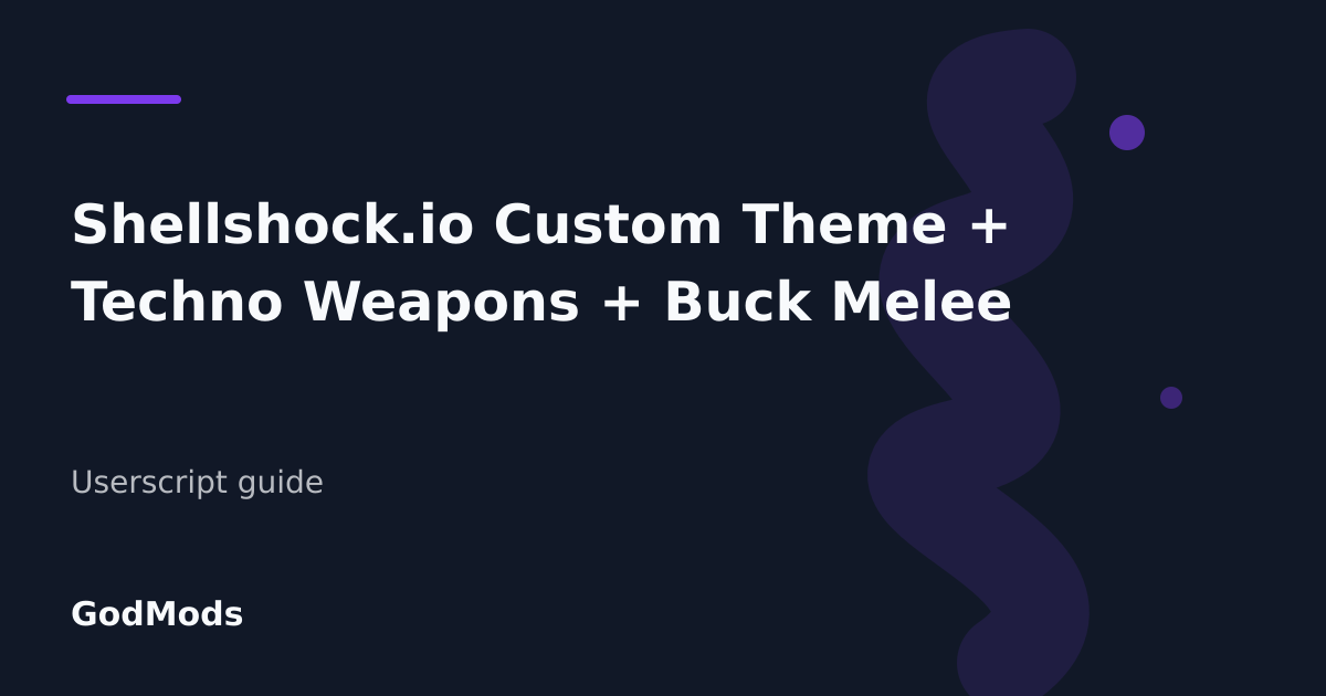 Editorial cover for Shellshock.io Custom Theme + Techno Weapons + Buck Melee