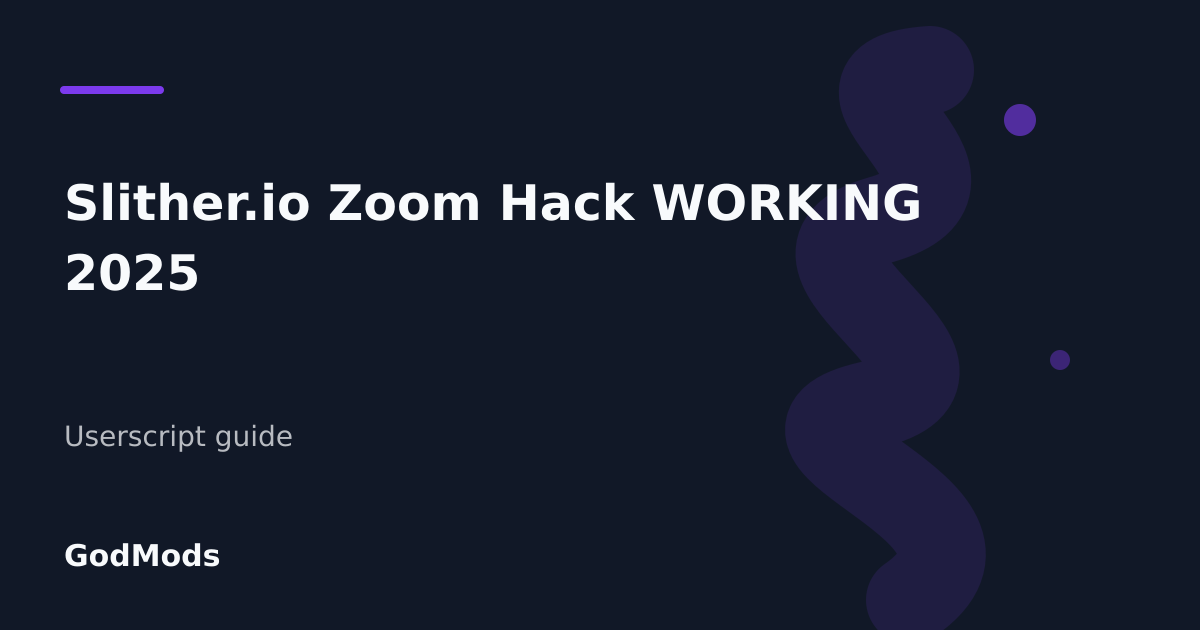 Editorial cover for Slither.io Zoom Hack WORKING 2025