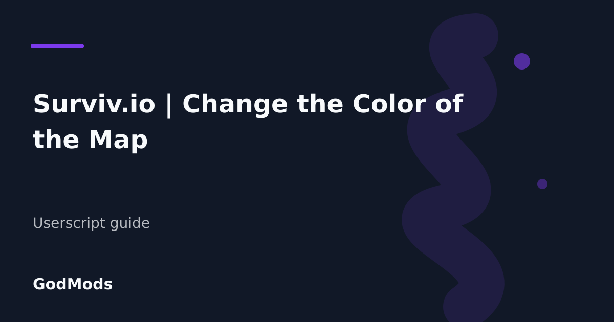 Editorial cover for Surviv.io | Change the Color of the Map