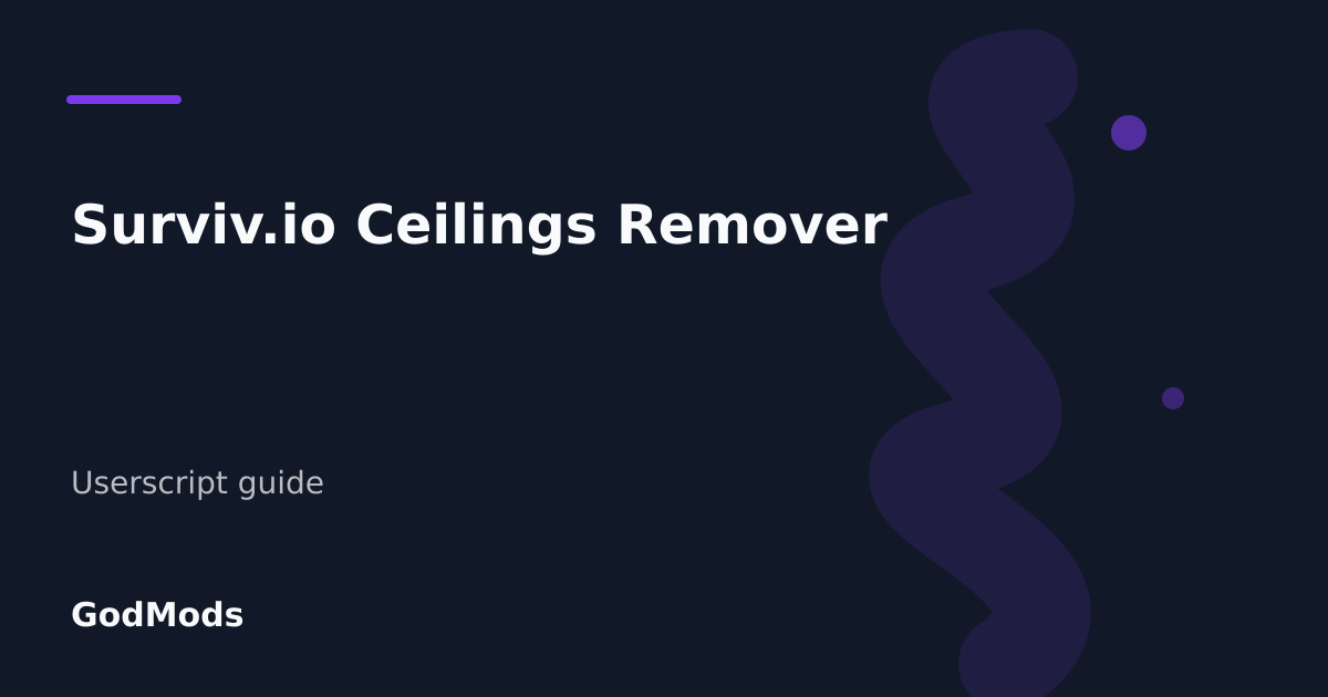 Editorial cover for Surviv.io Ceilings Remover