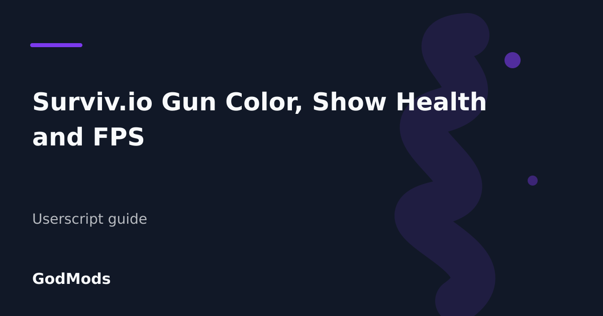 Editorial cover for Surviv.io Gun Color, Show Health and FPS