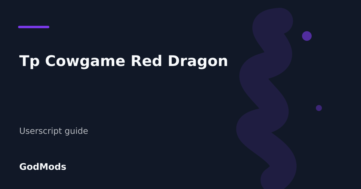 Editorial cover for Tp Cowgame Red Dragon
